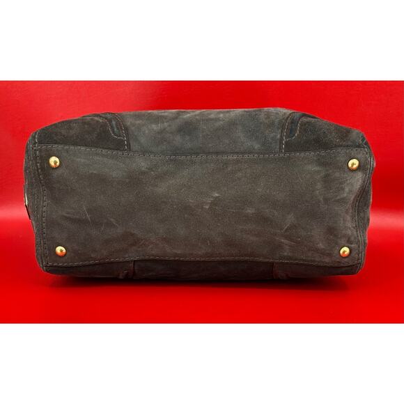 Prada Grafite Scamosciato Jumbo Spacious Brown Suede Shopping Overnight Tote Bag - Picture 8 of 16